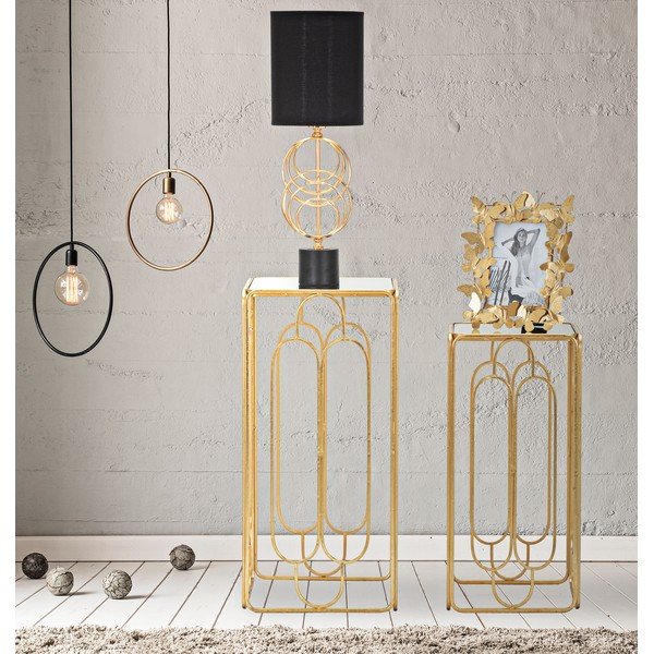 Melna galda lampa Mauro Ferretti Circly, augstums 65 cm-image-1