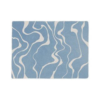 Zils/krēmkrāsas pleds 150x200 cm Felu – noo.ma
