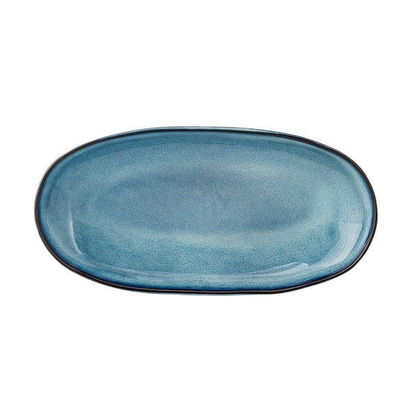 Zils keramikas servēšanas šķīvis Bloomingville Sandrine