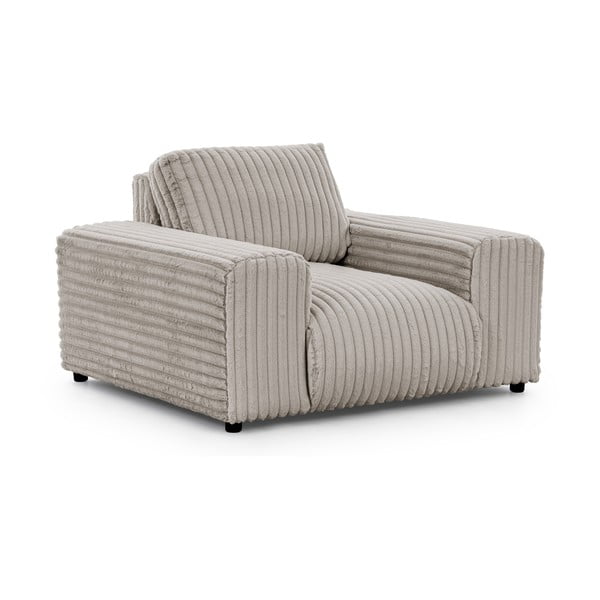 Gaiši pelēks velveta atpūtas krēsls Justin – Ropez