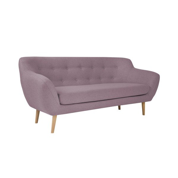 Rozā trīsvietīgs dīvāns ar gaišām kājām Mazzini Sofas Sicile-image-4