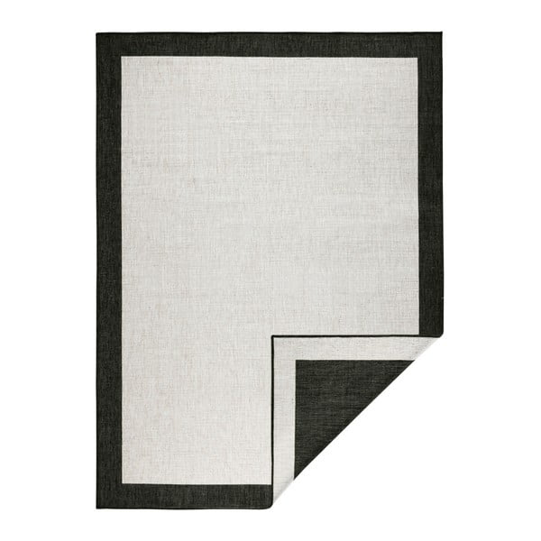 Melns un krēmkrāsas āra paklājs NORTHRUGS Panama, 80 x 150 cm