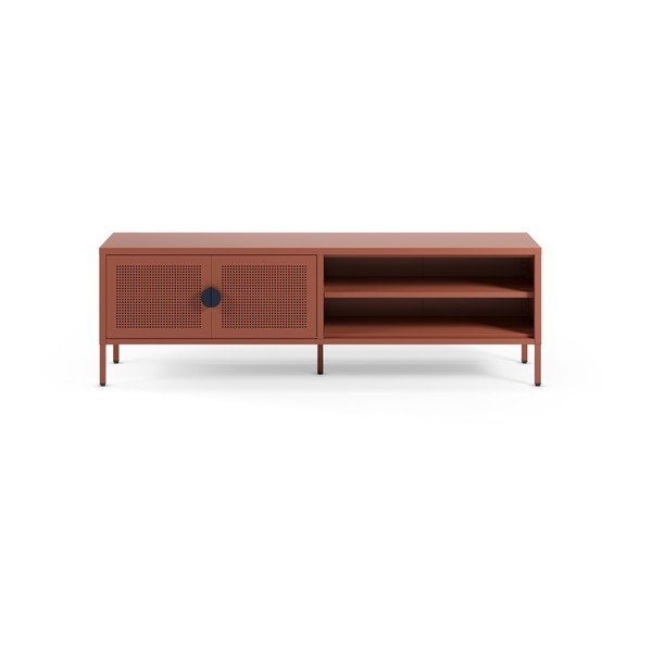 Terakotas oranžs metāla TV galdiņš 160x50x35 cm Sayla – Marckeric