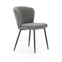 Pelēki velveta pusdienu krēsli (4 gab.) Megan – Marckeric