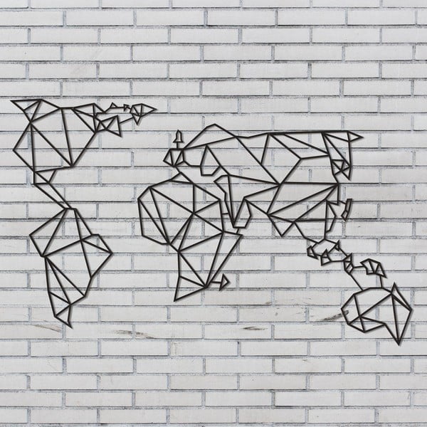 Metāla sienas dekors melnā krāsā Homemania Decor World-image-3