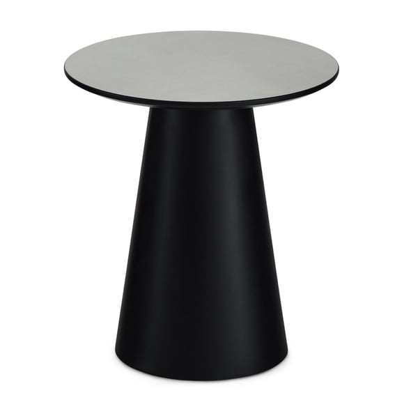 Melns/gaiši pelēks žurnālgaldiņš ar marmora imitācijas galda virsmu ø 45 cm Tango – Furnhouse