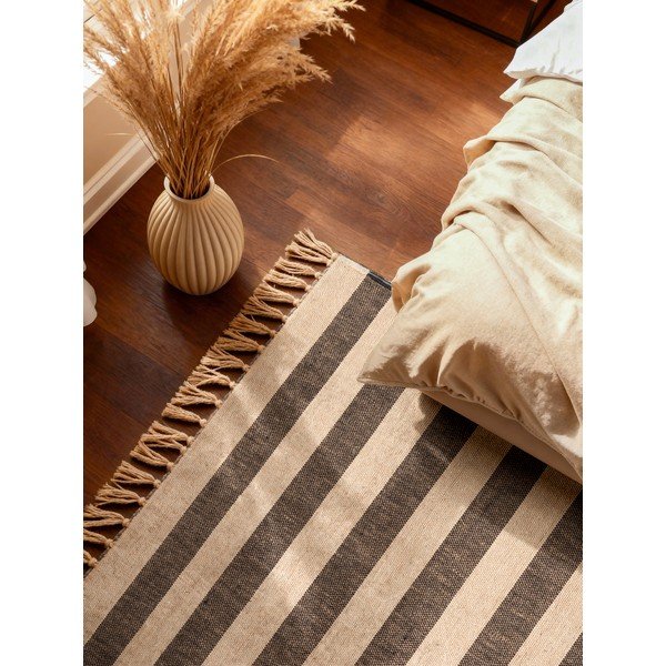 Melns/krēmkrāsas ar rokām darināts džutas paklājs 120x170 cm Playa – Hanse Home-image-3