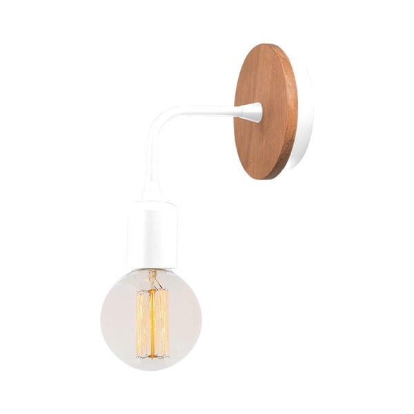 Balta/dabīga toņa sienas lampa Dartini – Opviq lights