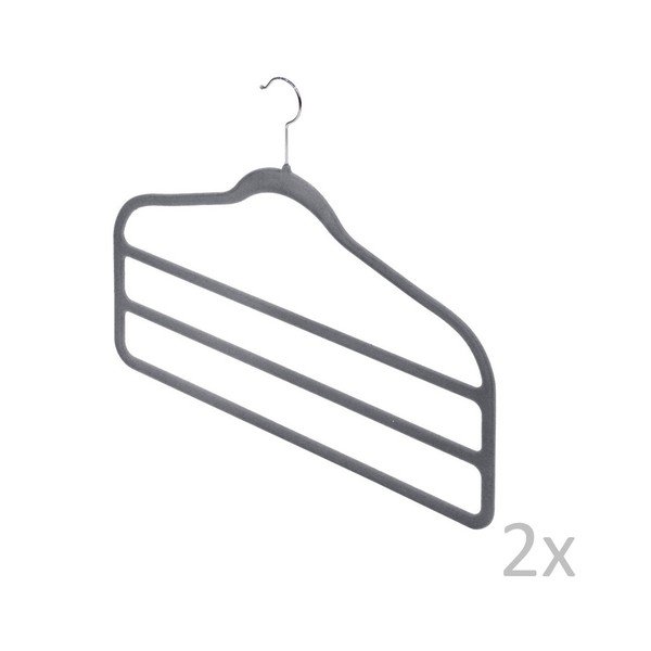 2 pelēku bikšu siksnu komplekts Domopak Velvet-image-1