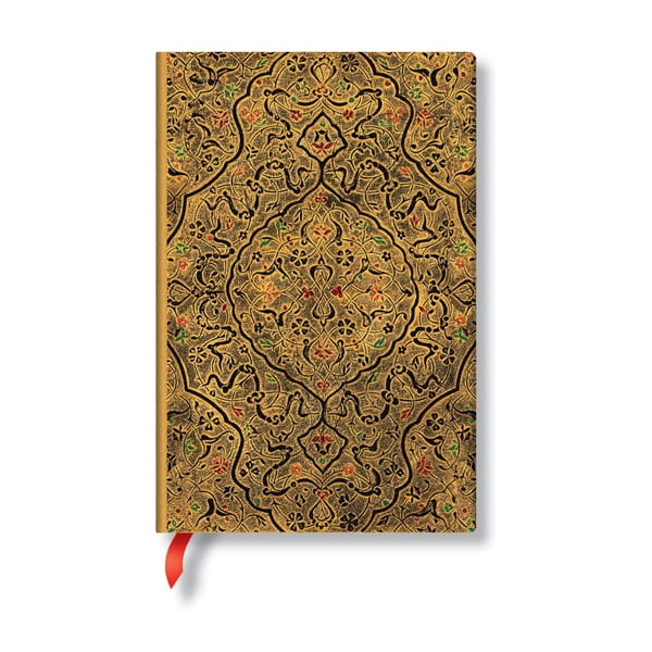 Līniju blociņš ar mīkstajiem vākiem zelta krāsā Paperblanks Zahra, 208 lappuses