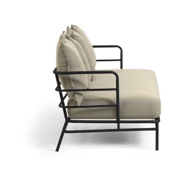 Bēšs dārza dīvāns ar metāla konstrukciju Kave Home Mareluz-image-3