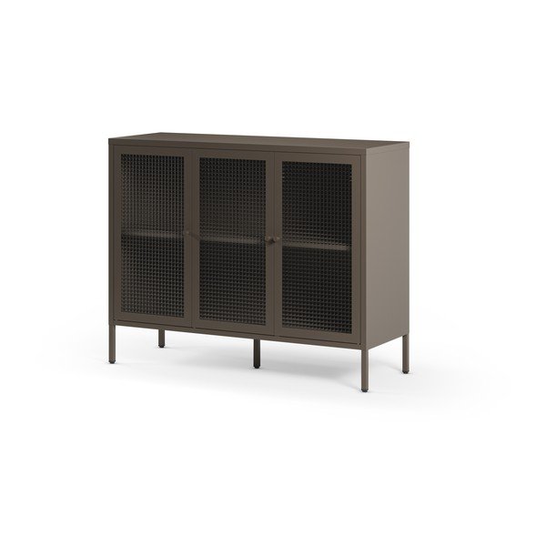 Pelēka metāla vitrīna 121x90x40 cm Layna – Marckeric-image-4