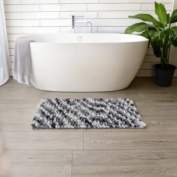 Dūmakaini zils tekstila vannas istabas paklājiņš 60x90 cm Lerici – Wenko-image-1