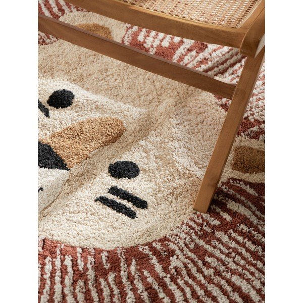 Krēmkrāsas mazgājams/ar rokām darināts kokvilnas bērnu paklājs 140x200 cm Snuggle Leander – Hanse Home-image-3