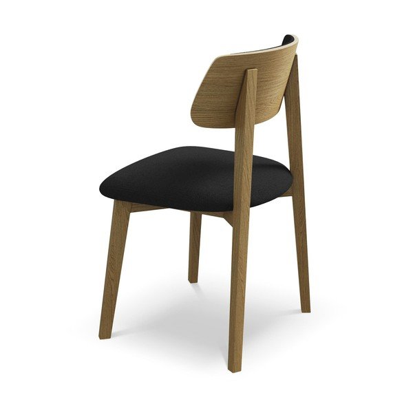 Melns masīvkoka pusdienu krēsls Niu – Makamii-image-3