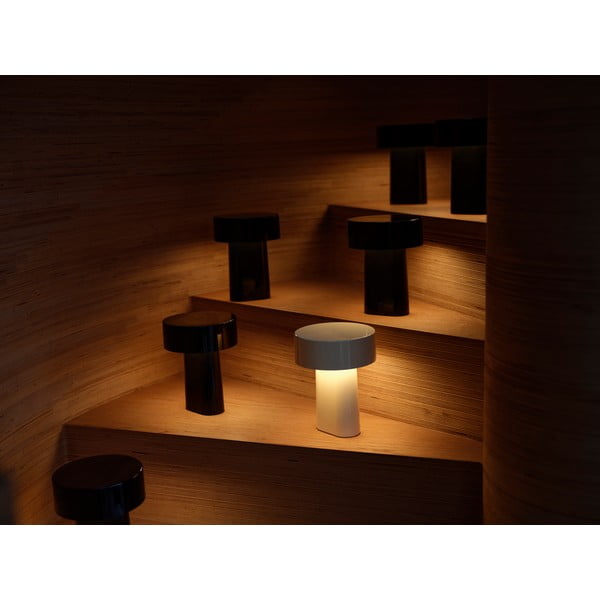 Pelēkbēša plastmasas LED galda lampa (augstums 18 cm) Oblong – Zone-image-1