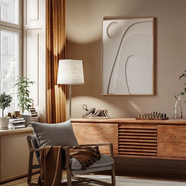 Drukāta glezna ar rāmi/skaņas absorbējoša 62x92 cm Arch – Styler-image-1