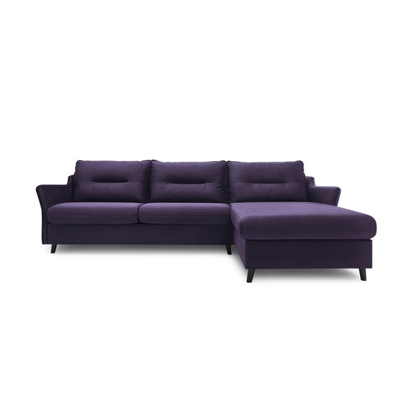 Bobochic Paris Loft plūmju purpursarkanā stūra dīvāns, labais stūris