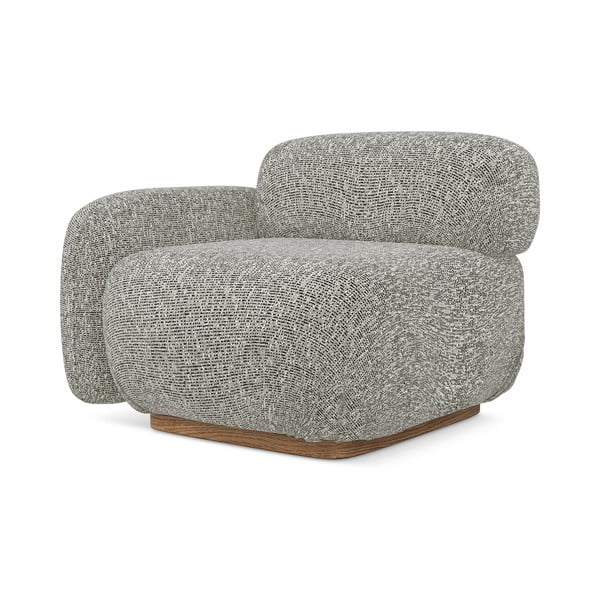 Pelēka modulārā dīvāna daļa (ar kreiso stūri) Ailani – Makamii-image-1