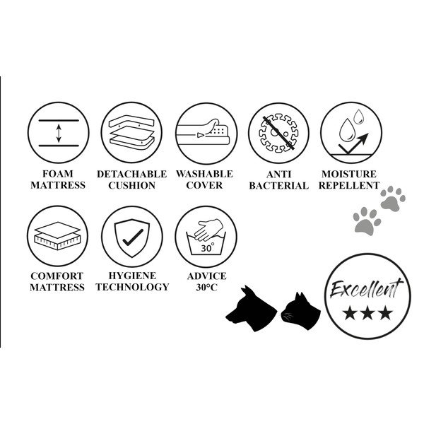 Gaiši brūna mājdzīvnieku gulta suņiem 50x65 cm – Madison-image-4