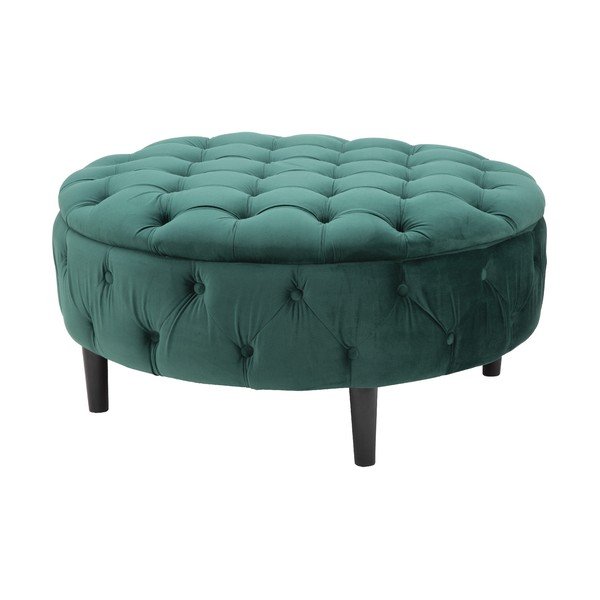 Zaļš taburete ar uzglabāšanas vietu Mauro Ferretti Queen, ø 90 cm-image-4