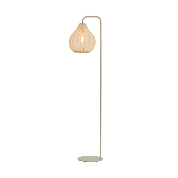 Bēša stāvlampa ar auduma abažūru (augstums 156,5 cm) Elati – Light & Living