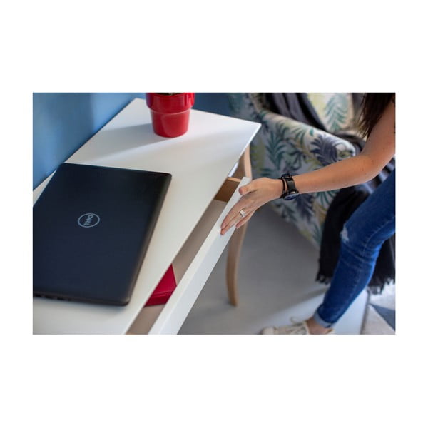 Balts rakstāmgalds Ragaba Lillo, garums 65 cm-image-2