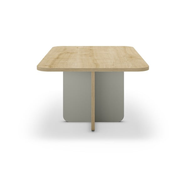 Gaiši zaļš/dabīga toņa žurnālgaldiņš ar ozolkoka imitācijas galda virsmu 56x100 cm Hillary – Marckeric-image-3