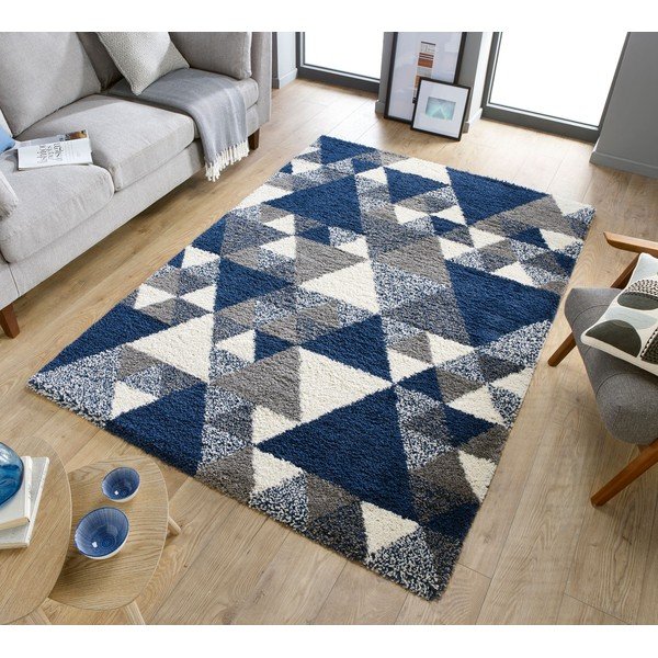 Tumši zils paklājs Flair Rugs Nuru, 80 x 150 cm-image-4