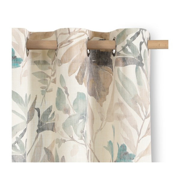 Krēmkrāsas/dūmakaini zils aizkars 135x250 cm Celesta – Restilo