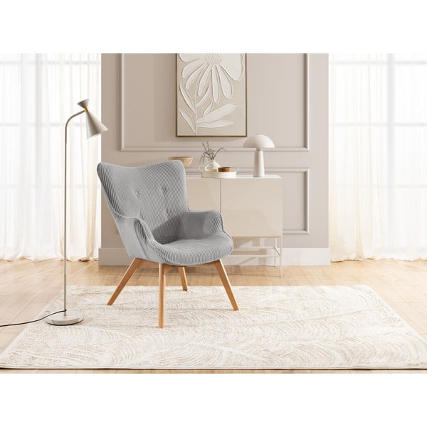 Pelēks velveta atpūtas krēsls Niko – Ropez-image-4