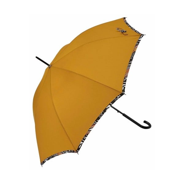 Skūts lietussargs ar sinepju dzelteno krāsu, ⌀ 122 cm