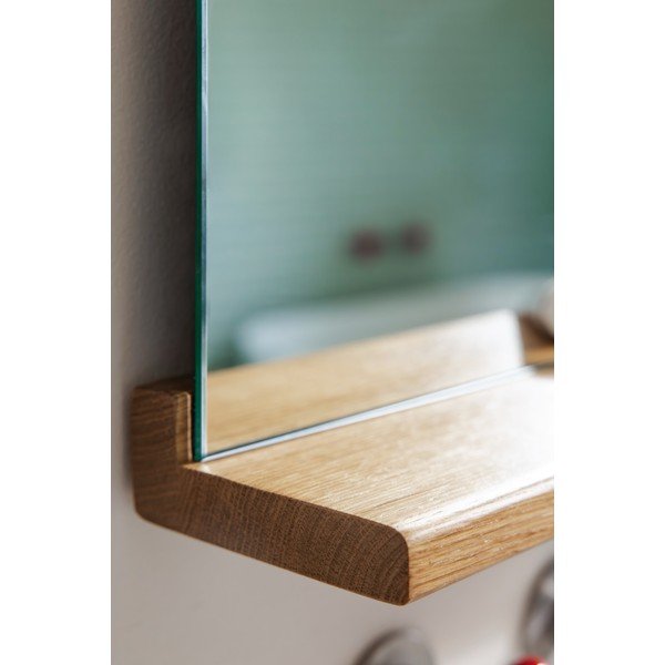 Sienas spogulis ar plauktu ar masīvkoka rāmi 50x75 cm Lun – noo.ma-image-4