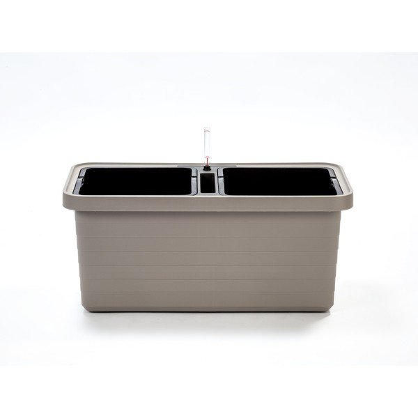 Brūni pelēks pašlaistošs dubultais puķu pods Plastia Berberis, garums 78 cm-image-1