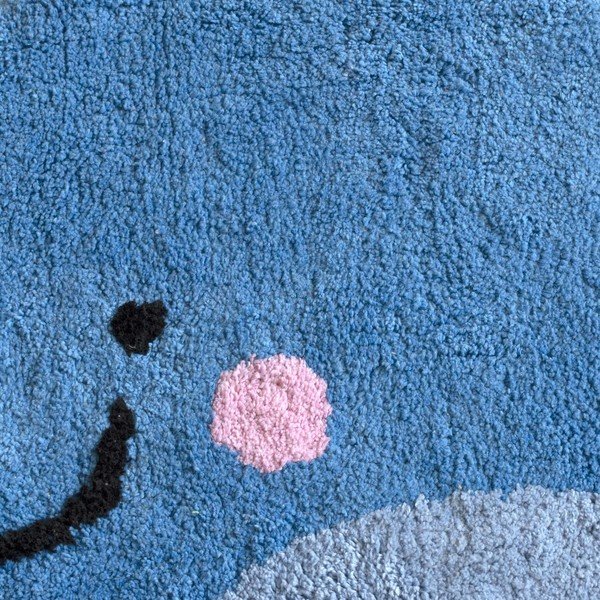 Kokvilnas vannas istabas paklājs Mr. Fox Blue Whale, 69 x 44 cm-image-2