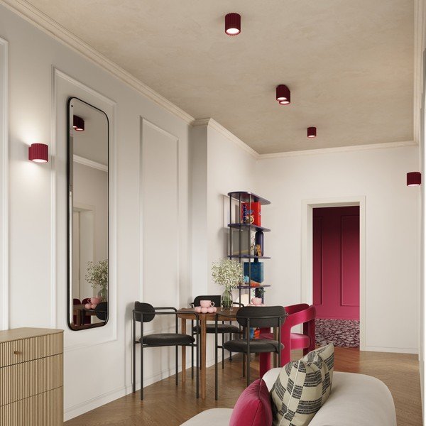 Bordo metāla prožektora tipa lampa 10x21 cm Zora – Sollux-image-2