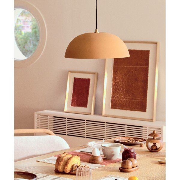 Oranža metāla piekaramā lampa ø 46 cm Nibla – Kave Home-image-1