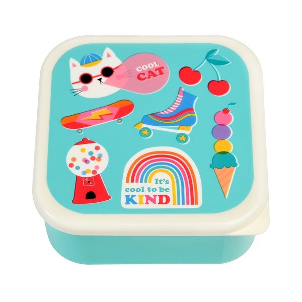 Tirkīzzilas bērnu pusdienu kārbas (3 gab.) Top Banana – Rex London-image-2