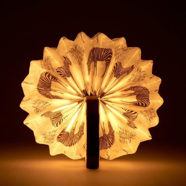 Tumši brūns gaismas dekors ar USB Velvet Accordion – Gingko-image-4