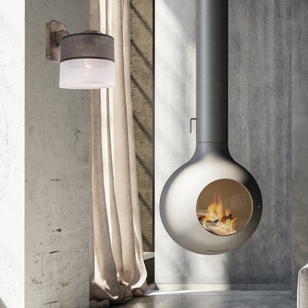 Pelēka sienas lampa ø 16 cm Andrea – LAMKUR-image-3