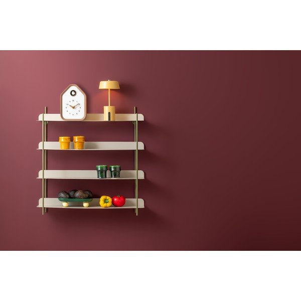 Zaļš/pelēks daudzlīmeņu metāla sienas plaukts 60 cm Reina Cuatro – PT LIVING-image-1