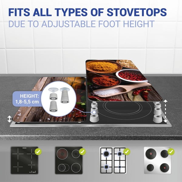 Stikla aizsargplāksnes plītij (2 gab.) Wenko Spices, 52 x 30 cm-image-3