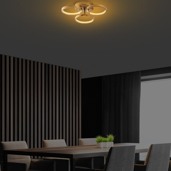 Zelta krāsas LED griestu lampa ø 17 cm Halka – Opviq lights-image-4