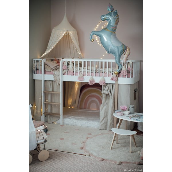 Krēmkrāsas mazgājams/ar rokām darināts kokvilnas bērnu paklājs ø120 cm Bubbly Vintage Nude – Lorena Canals-image-4