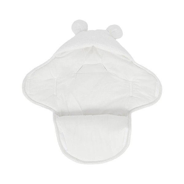 Balta buklē bērnu ietinamā sedziņa 45x80 cm – Meowbaby-image-1