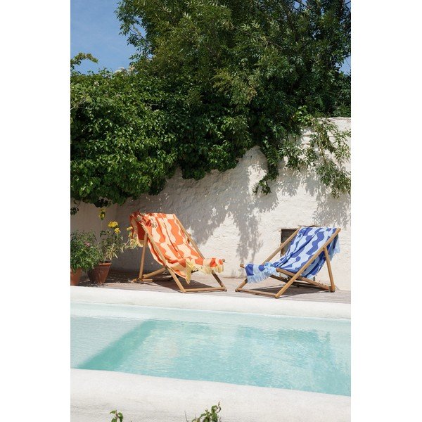 Zils kokvilnas pludmales dvielis 100x160 cm Nugo – noo.ma-image-4