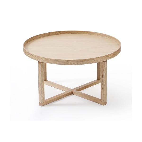 Apaļš koka galds no ozolkoka Wireworks, Ø 66 cm-image-2