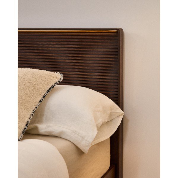 Brūns gultas galvgalis 192x91 cm Norlen – Kave Home-image-1