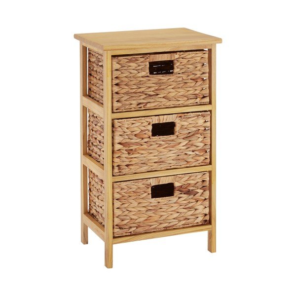 Dabīga toņa paulonijas masīvkoka augsta kumode 41x70 cm – Premier Housewares-image-1