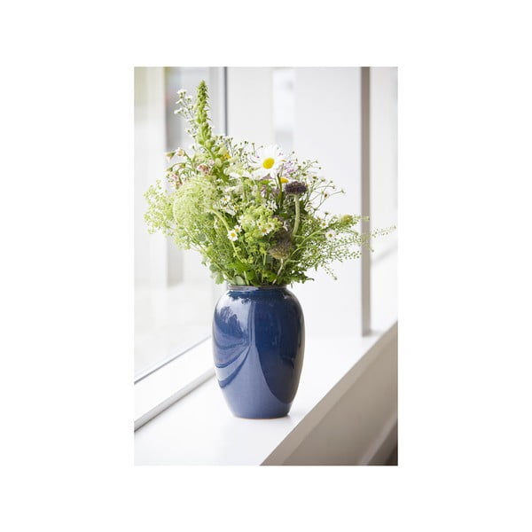 Tumši zila akmensmasas vāze (augstums 25 cm) Gastro Dark Blue – Bitz-image-3